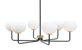 Sandia 6 Light Chandelier 10.5 Inch Tall and 36.75 Inch Wide by Toltec - 6206-105-3675