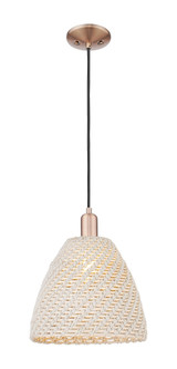 Natural Ballston Dome 1 Light Cord Mini Pendant 11.75 Inch by Innovations - 716-1P-NBD-12_P