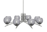 Kurve 8 Light Oversized Chandelier by Toltec 3708-GP-51 - 3708-GP-51