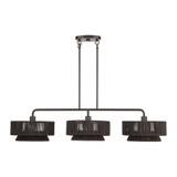 Florell 3 Light Extra Large Linear Chandelier 19 X 13 Inch Wide by Livex - 49143
