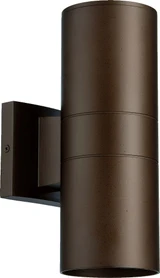Cylinder 2 Light Outdoor Wall Lantern 11.5 Inch Tall by Quorum - 720-2