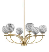 Cavella 6 Light Large Chandelier by Toltec 3906-41 - 3906-41