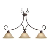 Lancaster 3 Light Oversized Linear Island Chandelier by Golden - 6005-10