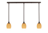 Any 3 Light Mini Linear Pendant 37 Inch Tall by Toltec - 36-55-775-37