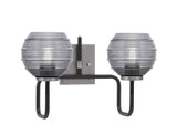 Sandia Two Light Bath Vanity 10 Inch Tall and 16.5 Inch Length by Toltec - 6222-10-165