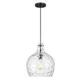 1 Light Medium Pendant 12.75 Inch Length by Meridian - M7053