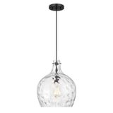 1 Light Medium Pendant 12.75 Inch Length by Meridian - M7053