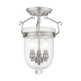Jefferson 3 Light 10 Inch Wide Metal Flush Mount by Livex - 5061
