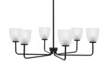 Sandia 6 Light Chandelier 10 Inch Tall and 34.75 Inch Wide by Toltec - 6206-10-3475