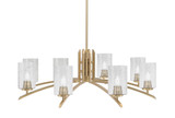 Kurve 8 Light Large Chandelier by Toltec 3708-NAB-3001 - 3708-NAB-3001