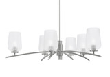 Kurve 6 Light Large Chandelier by Toltec 3746-GP-4250 - 3746-GP-4250