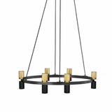 Duclrt Circle 600W 12 LED Chandelier 7.25 Inch Tall and 36 Inch Wide - 303-BEL-1364325