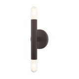 Copenhagen 2 Light Wall Sconce 9.88 Inch Tall by Livex - 51132