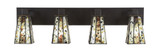 Apollo 4 Light Crystal Glass Vanity Light 32.75 Inch Length by Toltec - 584--925-3275