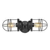 Seaport 2 Light Wall Sconce by Golden - 9808-2W