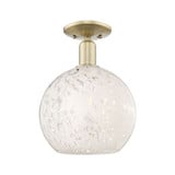 White Mouchette 1 Light Semi Flush Mount 13 Inch X 10 Inch by Innovations - 716-1C-G1216-10WM