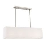 Summit 4 Light Linear Chandelier with Fabric Shade by Livex 41155 - 41155