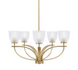 Cavella 5 Light Medium Chandelier by Toltec 3905-GP-500 - 3905-GP-500