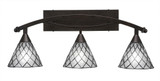 Bow 3 Light Art Glass Vanity Light 21.75 Inch Length by Toltec - 173--85-2175