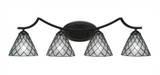 Zilo 4 Light Art Glass Vanity Light 32.5 Inch Length by Toltec - 554--825-325