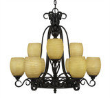 Elegante 9 Light Large Chandelier by Toltec 869-282527 - 869-282527