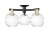 Preston 3 Light Semi Flush Mount 11.88 Inch X 24.5 Inch Wide by Innovations - 716-3F-G458-7_P