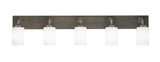 Oxbridge 5 Light Steel Vanity Light 46.5 Inch Length by Toltec - 1775-GPDW-300
