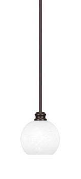 Edge 1 Light Steel Mini Stem Hung Pendant 6.5 Inch Tall by Toltec - 1151-5.75