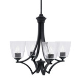 Zilo 4 Light Small Chandelier by Toltec 564-GP-460 - 564-GP-460
