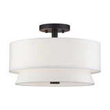 Fontana 3 Light 15 Inch Wide Semi Flush Mount by Livex - 60026