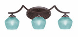 Zilo 3 Light Bath Bar 9 Inch Tall and 23.5 Inch Length by Toltec - 553-46-2