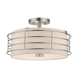 Blanchard 3 Light 15 Inch Wide Semi Flush Mount by Livex - 55118