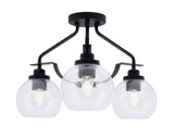 Odyssey 3 Light 16.75 Inch Wide Semi Flush Mount by Toltec - 2607-MB-4100