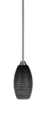 Paramount 1 Light Steel Mini Pendant 13.5 Inch Tall by Toltec - 3401-55-135-