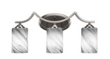 Zilo 3 Light Steel Vanity Light 21 Inch Length by Toltec - 553-21-105