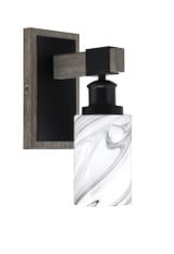 Tacoma 1 Light Wall Sconce 11.5 Inch Tall by Toltec - 1841-MBDW-3001