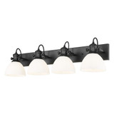 Hines 4 Light Bath Vanity 8.75 Inch Tall and 34.63 Inch Wide by Golden - 3118-BA4
