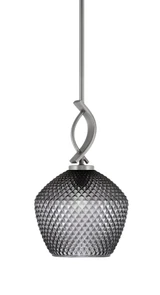 Cavella 1 Light Textured Glass Small Pendant 15.25 Inch Tall by Toltec - 3901-4922