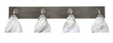 Oxbridge 4 Light Vanity Light 37 Inch Length by Toltec - 1774-GPDW-4761
