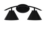 Kurve 2 Light Metal Shade Vanity Light 18.25 Incy Tall by Toltec - 3722-GP-421-GP