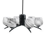 Kurve 6 Light Large Chandelier by Toltec 3706-MB-48 - 3706-MB-48