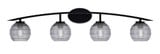 Kurve Four Light Vanity Light 9.25 Inch Tall by Toltec - 3724-45