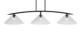 Kurve 3 Light Island Pendant 55.75 Inch Length by Toltec - 3733-32