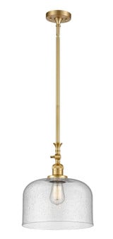 Bell 1 Light Medium Stem Hung Pendant 15 Inch Tall by Innovations - 206-G7L-L