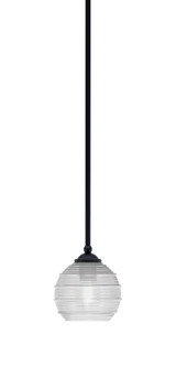 Zilo 1 Light Stem Hung Small Pendant 6 Inch Wide by Toltec - 560-MB-5110