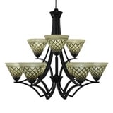 Zilo 9 Light Large Chandelier by Toltec 569-27752775 - 569-27752775