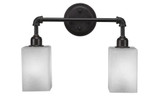 Vintage 2 Light Square Vanity Light 16.25 Inch Length by Toltec - 182-DG-530