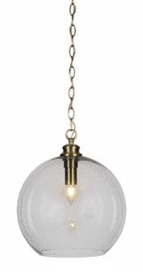 Kimbro 1 Light Medium Chain Hung Pendant 15.5 Inch Tall by Toltec - 90-1375-155-