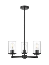 Thayer 3 Light Chandelier In Modern Style 9.25 x 19 Inches Wide by Z-Lite - 742-3