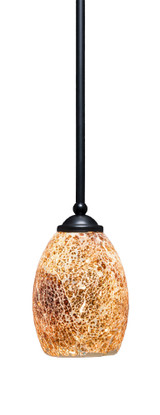 Zilo 1 Light Mini Pendant 8 Inch Tall by Toltec - 560-5-8-